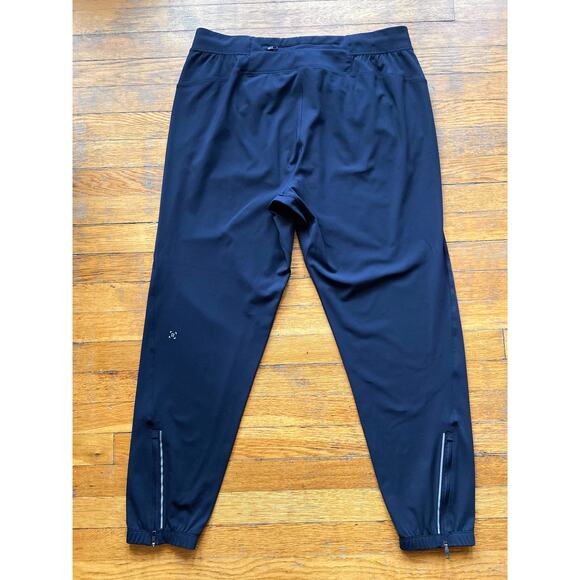 LULULEMON Navy Blue Stretch Nylon Joggers w/Zip Ankle sz XL - Picture 11 of 16